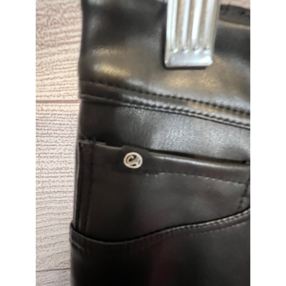 Curve Appeal Faux Leather Skinny Pants Black Size 6 - Picture 3 of 6